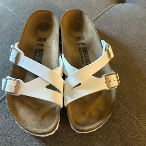 Birkenstock white sandals size 37
